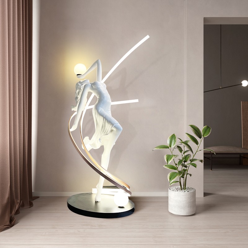 Tables - Lampe sur pied sculpturale abstraite pour