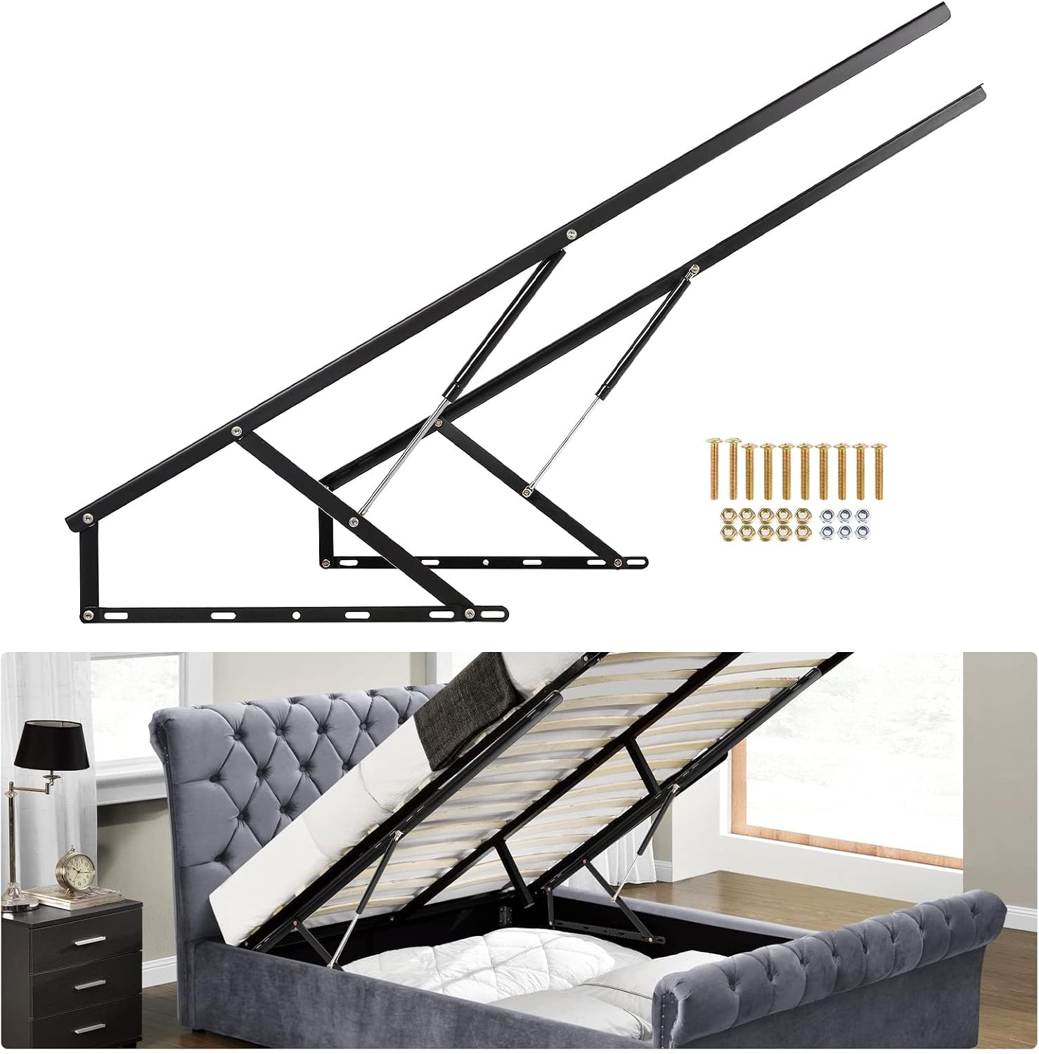 Gas Lift Storage Bed Hydraulic - Mécanisme de levage de lit de