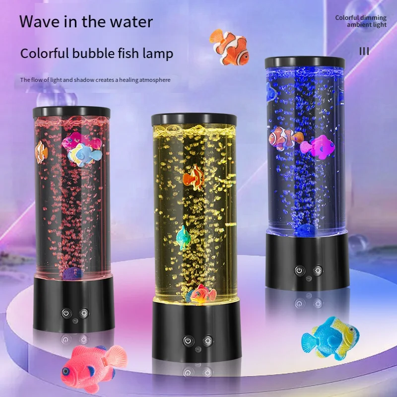 Floating Nightstand With Led Light - Lampe LED pour poisson, veilleuse d'ambiance,