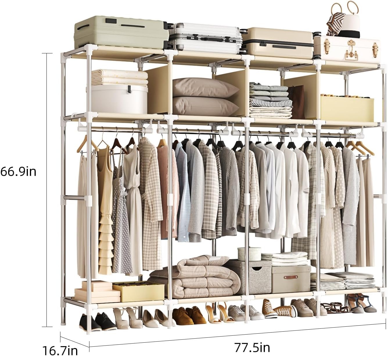 Armoire portable extra large d - Wardrobe Closet Portable Fabric Cover avis et prix