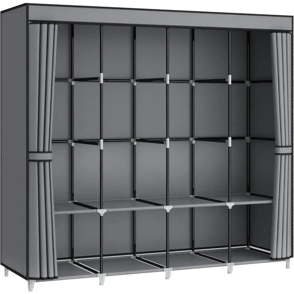 Armoire portable de 67 pouces, - Wardrobe Closet Portable Fabric Cover avis et prix