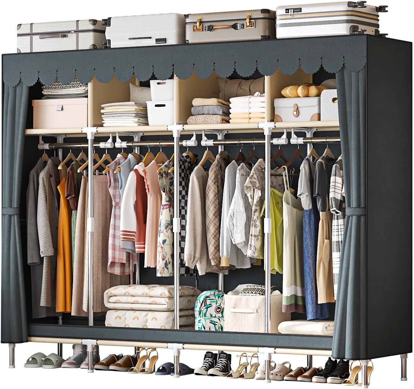 Armoire portable extra large d - Wardrobe Closet Portable Fabric Cover avis et prix