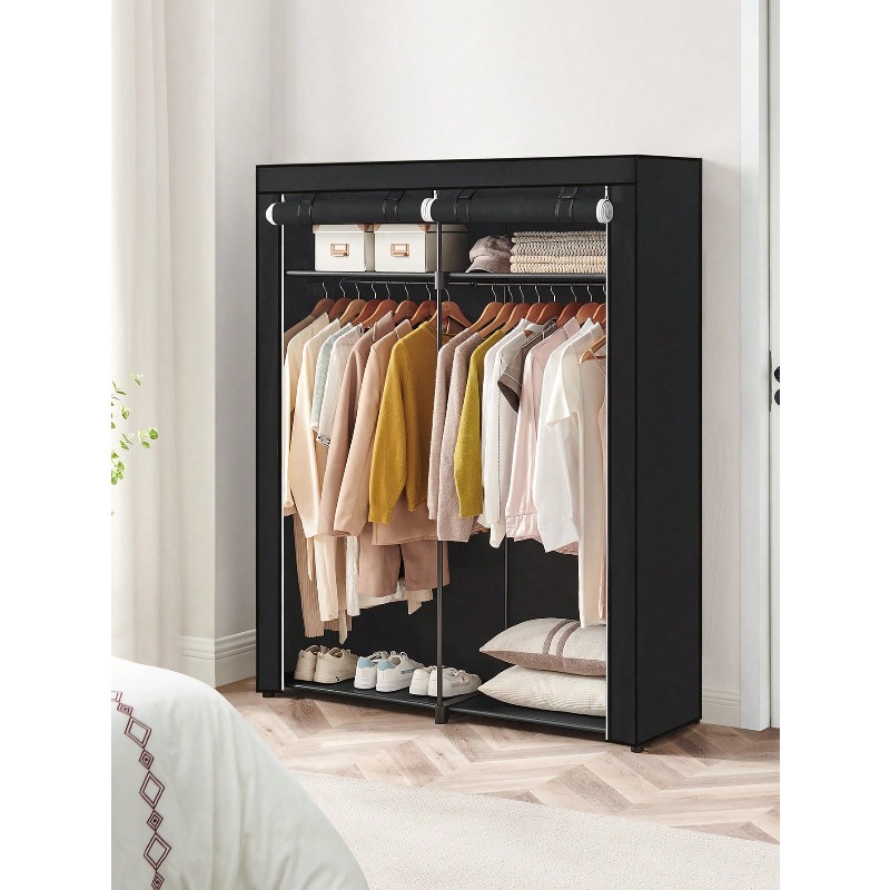 Armoire noire, armoire portabl - Wardrobe Closet Portable Fabric Cover avis et prix