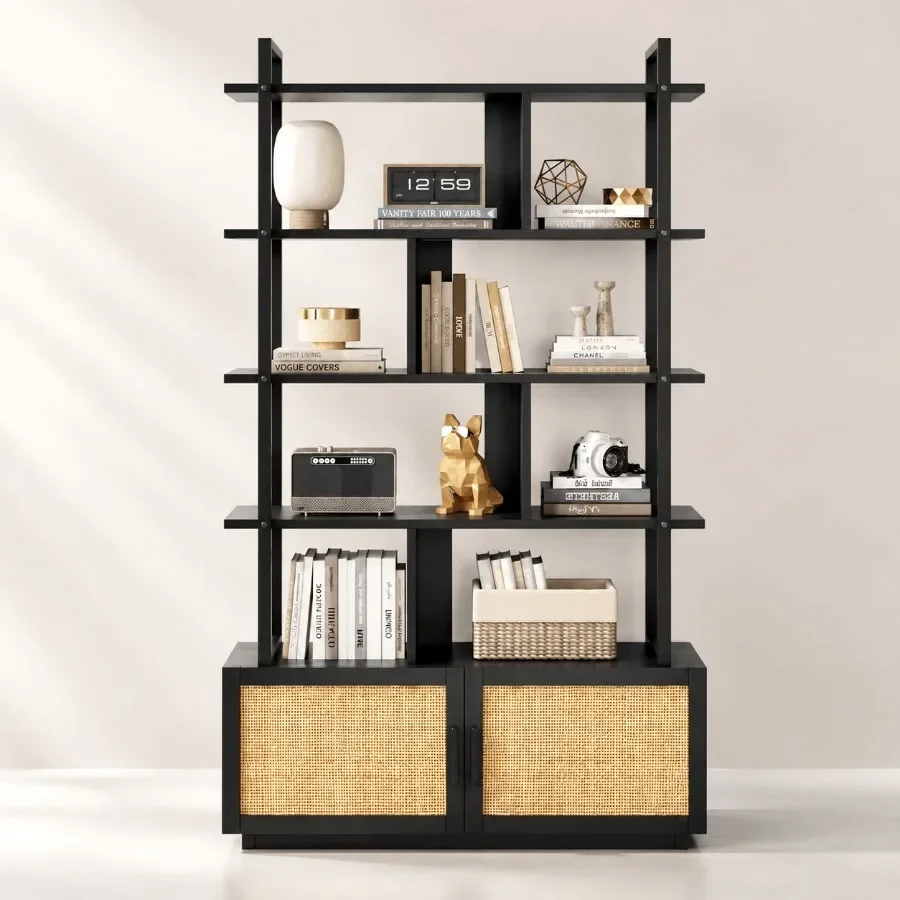Bibliothèque en rotin à 5 nive - Storage avis et prix