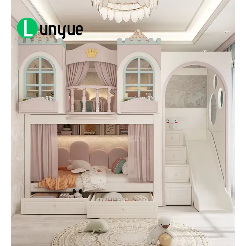 Lit superposé personnalisé sty - Bunk Bed With Stairs And Slide avis et prix