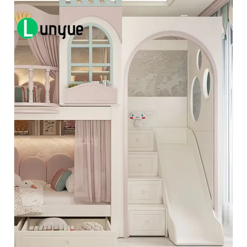 Lit superposé personnalisé sty - Bunk Bed With Stairs And Slide avis et prix