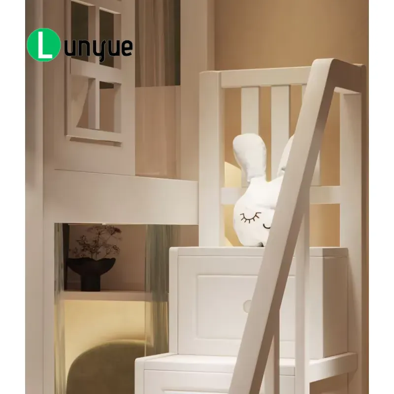 Lit superposé personnalisé sty - Bunk Bed With Stairs And Slide avis et prix