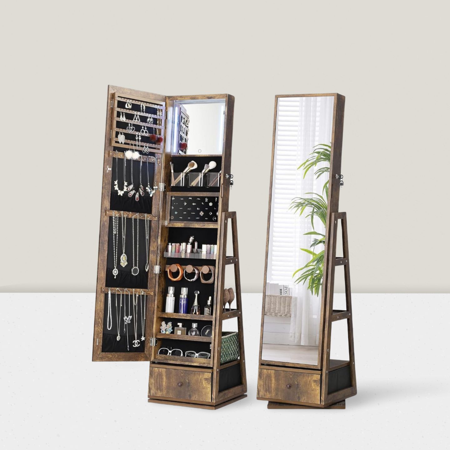 Miroir pleine longueur pour ve - Full Length Mirror Jewelry Armoire avis et prix