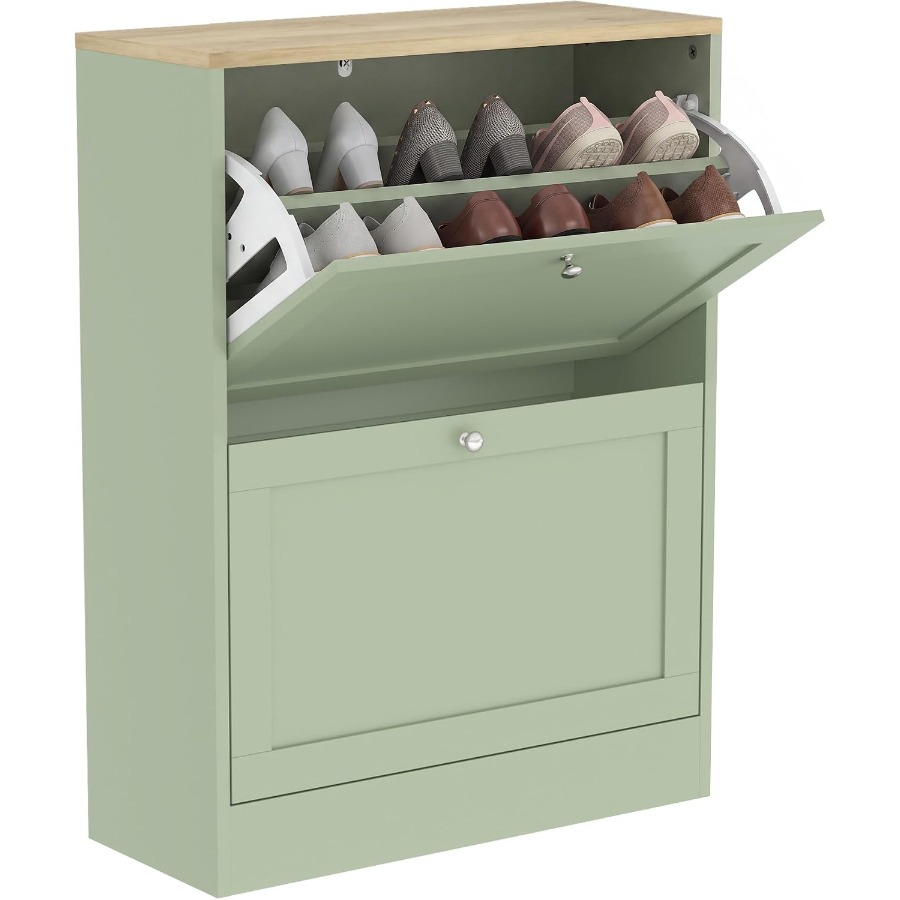 Meuble de rangement pour chaus - Shoe Rack Cabinet Narrow Entryway avis et prix