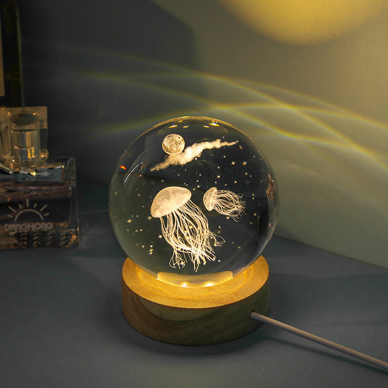 Veilleuse LED boule de cristal - Floating Nightstand With Led Light avis et prix